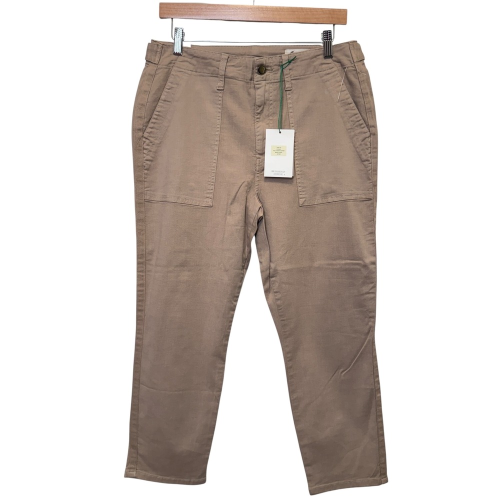 Cosmic Blue Love Womens Utility Pants 31 Tan Patch Pocket Safari Gorpcore Casual